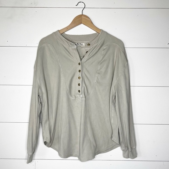 We The Free Beige Tan Pullover Henley - Picture 4 of 8